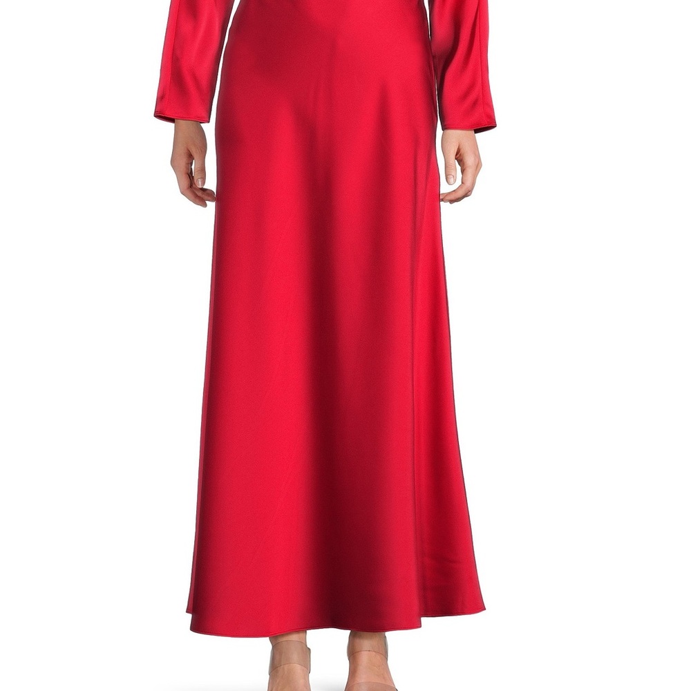 ANTONIO MELANI Red Maxi Skirt Cocktail